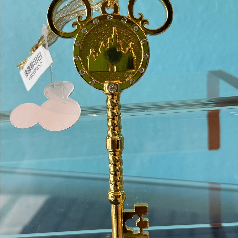 Disneyland Gold Enchanted Key Ornament